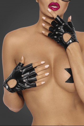 Секси ръкавици от Еко кожа без пръсти на Noir Handmade